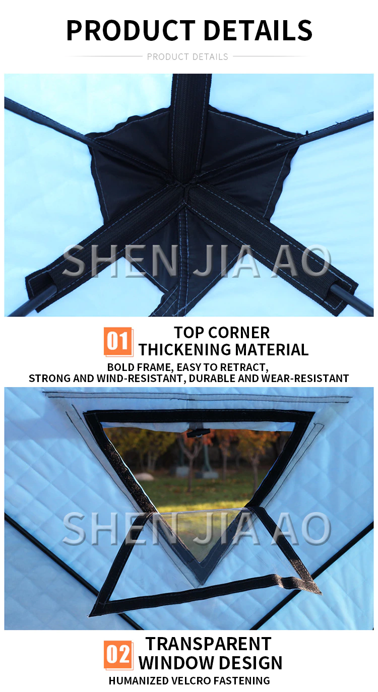 Cheap Goat Tents Outdoor Winter Fishing Tent Cotton warm and Thickened Cold proof multi person snow fishing house Easy to carry winter fishing   